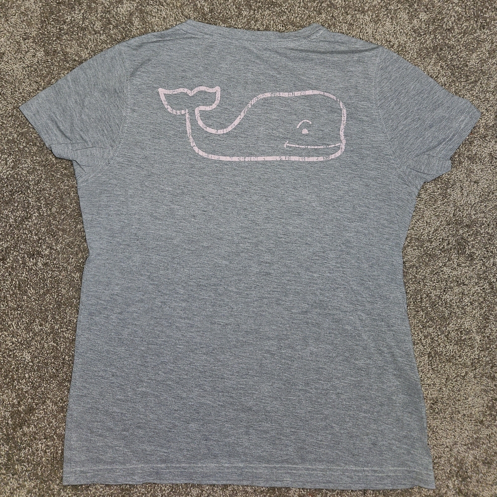Pink Whale Vineyard Vines Gray Tee
